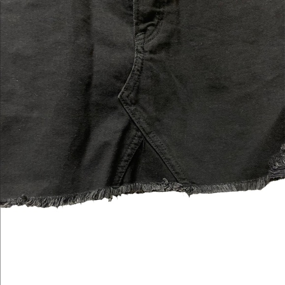 American Eagle Outfitters Black mid length Jean Skirt with Frayed At the bottom. - Picture 5 of 10